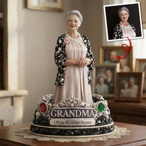 Cherished Grandma Shaped Plaque - Personalized Custom Photo Gift For Grandma 01TOTN180326-Homacus