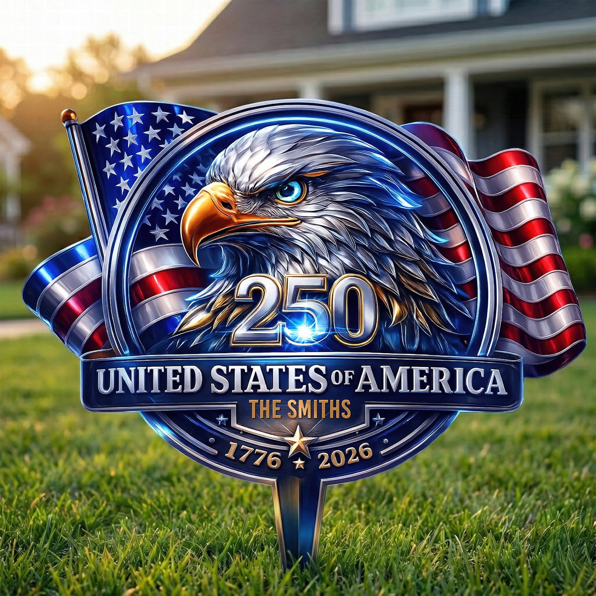 Fierce American Eagle Metal Sign - Personalized Gifts For Patriots 05qhqn250226-Homacus
