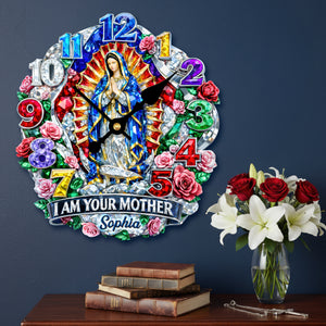 Our Lady of Guadalupe Acrylic Clock - Personalized Gifts For Christian 02huqn231225-Homacus