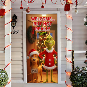 Funny Welcome Door Cover - Personalized Gift For Christmas 08KILU011125-Homacus