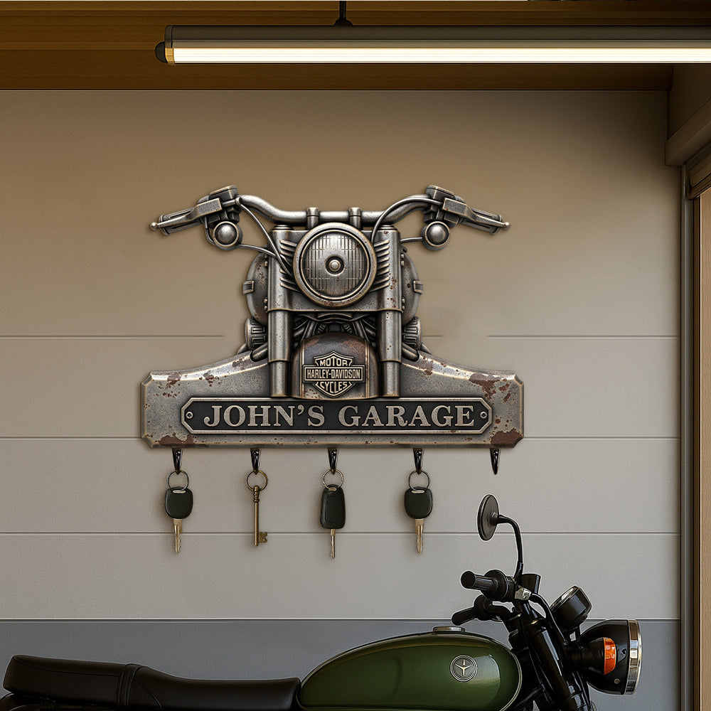 Motorcycles Garage Personalized Gifts For Motor Lovers Key Hanger 01natn070725-Homacus