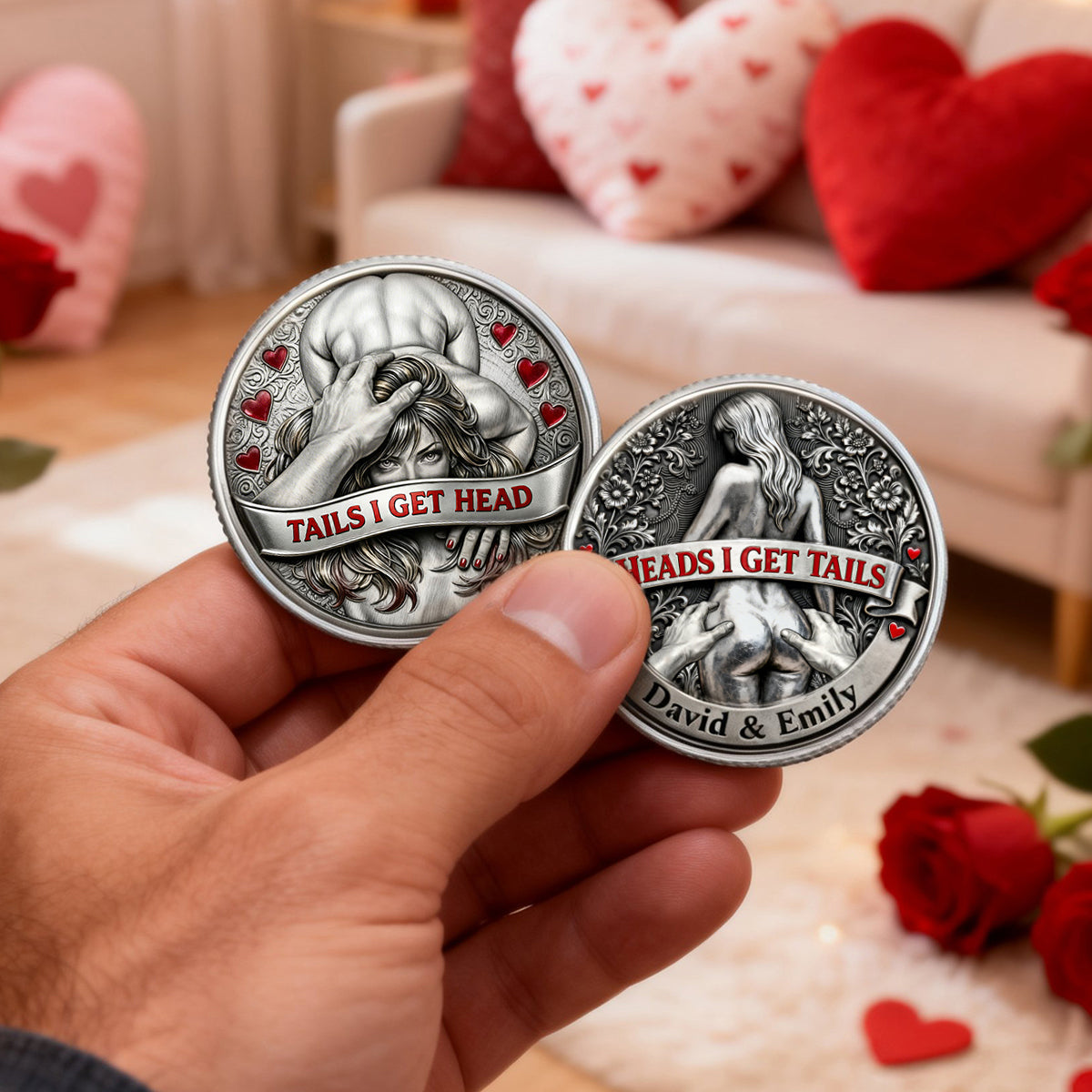 Personalized Funny Gifts For Couple Printed Metal Coin 03hutn120226-Homacus