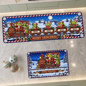 Festive Fun Train Runner Rug - Personalized Christmas Gifts For Family 04tyta230926