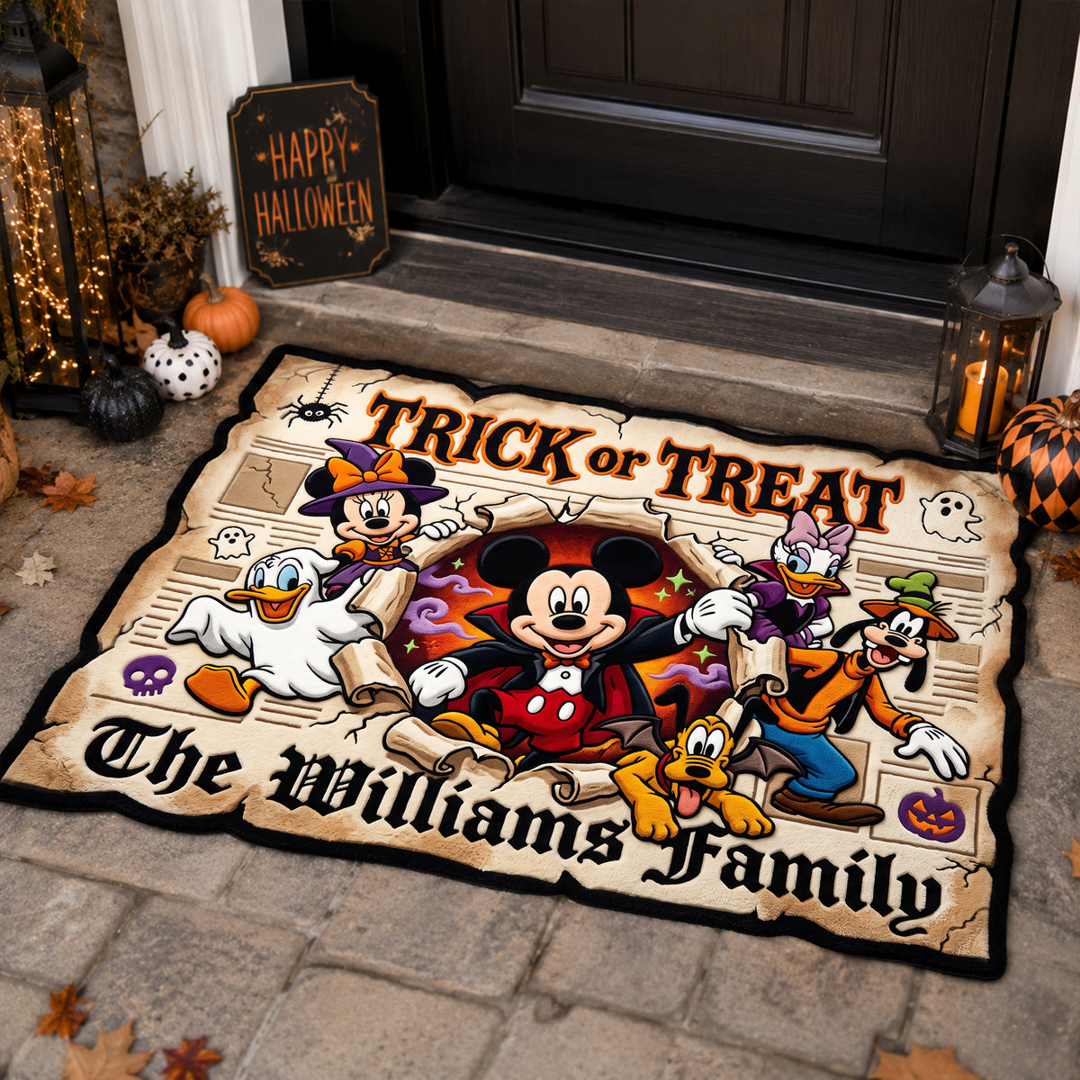 Trick or Treat Doormat - Personalized Gifts For Halloween 01palu060826