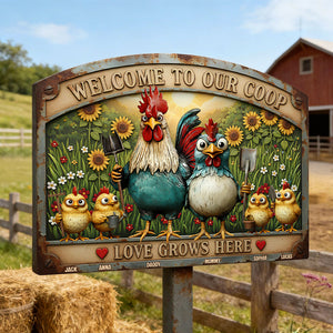 Chicken Coop Metal Sign Personalized Gifts For Family 06pgtn111225-Homacus