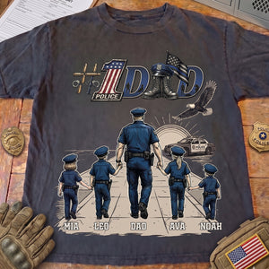 Best Police Dad Ever Shirt - Personalized Gifts For Police Dads 03QHDT250526-Homacus
