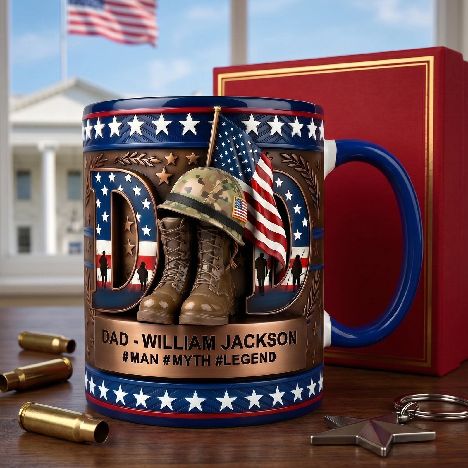 Veteran Dad Coffee Accent Mug - Personalized Gifts For Dad 03tyqn130426-Homacus