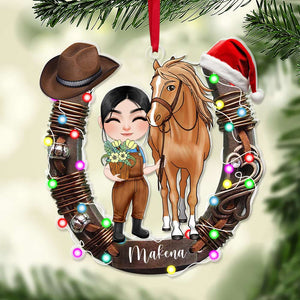 Personalized Gifts For Horse Lovers Christmas Acrylic Ornament 02OHLU141124-Homacus