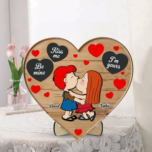 Personalized Gifts For Couple Wood Sign 01ohtn061224hg Kiss Me Be Mine I'm Yours-Homacus