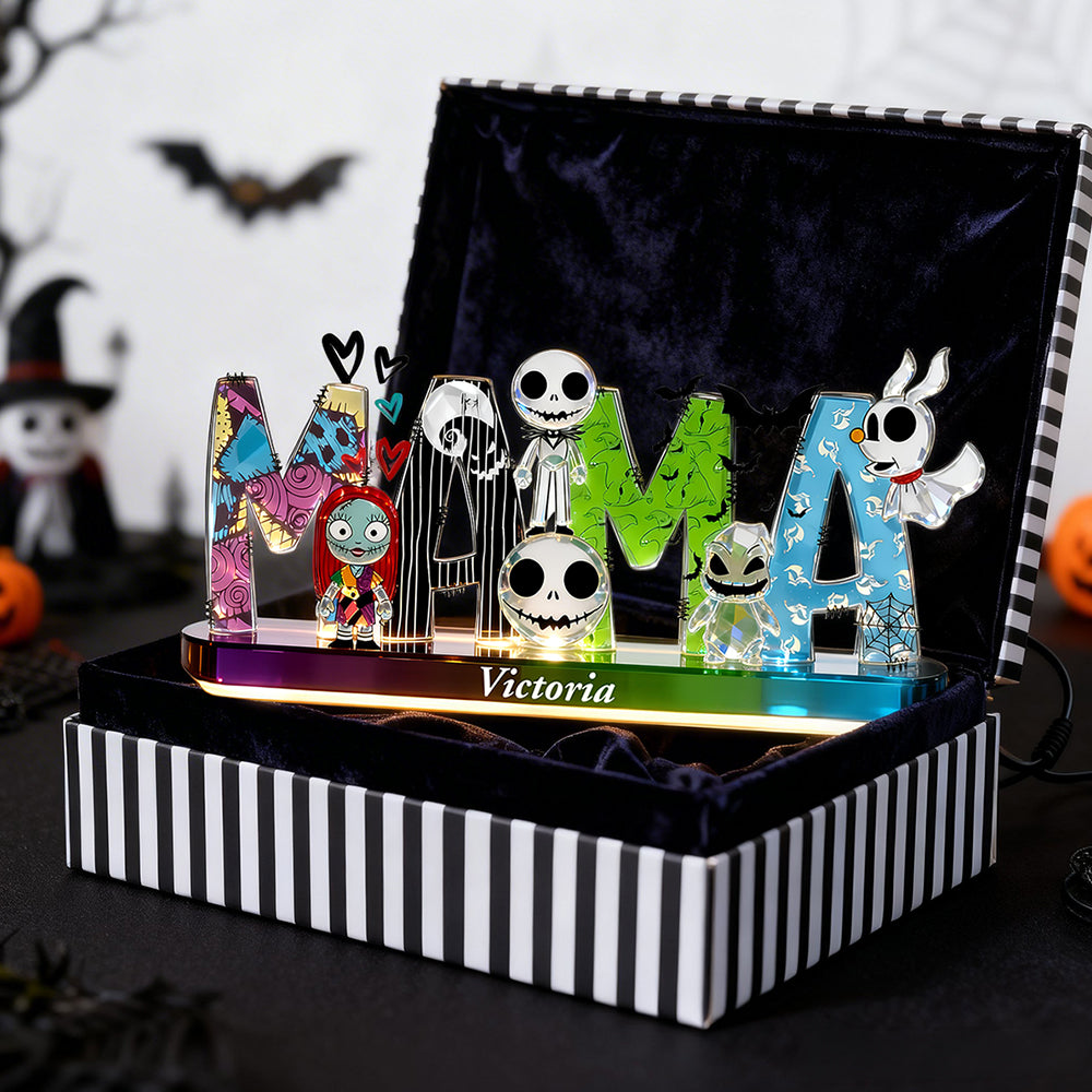 Spooky Mama Acrylic Light Box Personalized Gifts For Mom 04OHDT230226-Homacus