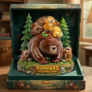 Cute Bear with Otter Friends Acrylic Plaque - Personalized Gifts For Pond Crew Plaque 02TYLU160326-Homacus