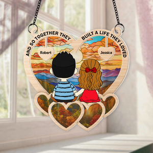 Personalized Gifts For Couple Suncatcher Ornament 03kapu301224hg-Homacus