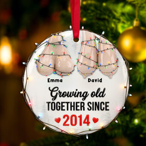 Funny Old Couple Ornament - Personalized Gift For Couple Christmas Ornament 01OHLU251025-Homacus