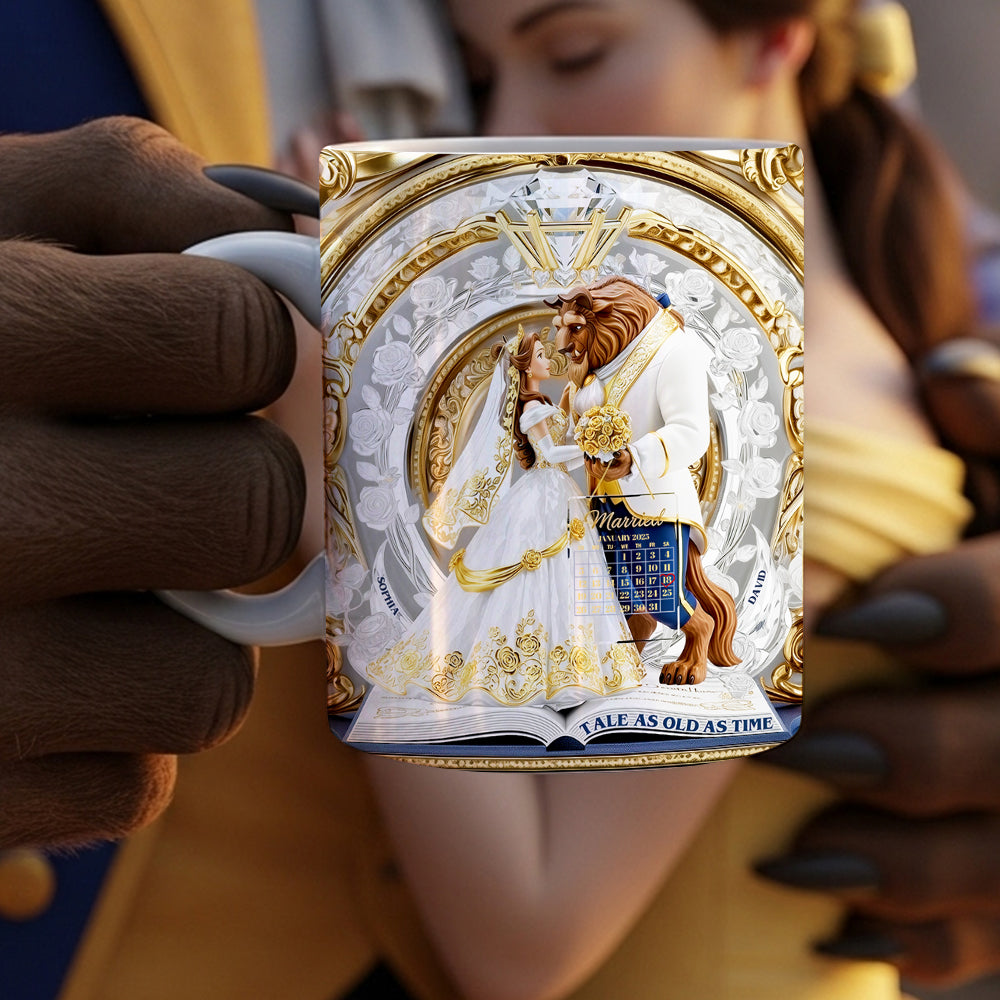 Love Story Couple Mug Personalized Gifts For Couple 02TGDT230625-Homacus