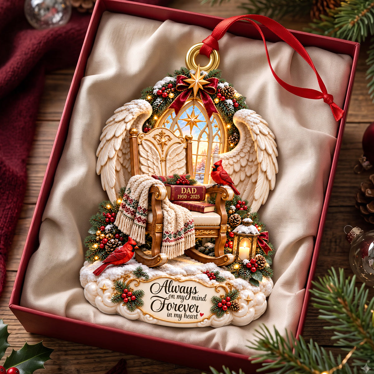 Angel Wings Memorial Ornament - Personalized Gifts For Remember Christmas Ornament 09TODH161026-Homacus