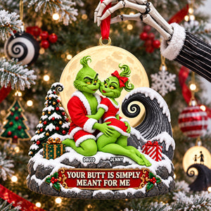Funny Naughty Couple Xmas Ornament - Personalized Gifts For Couple 06OHTN191026-Homacus