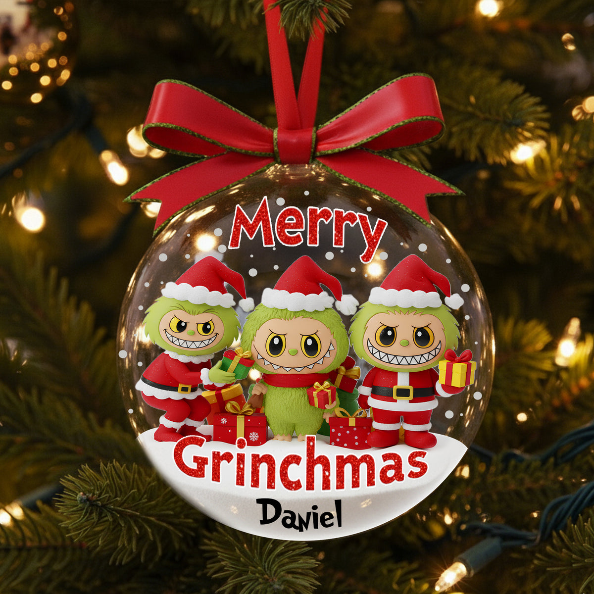 Cute Xmas Monster Personalized Gifts For Chrismas Ornament 01pglu270925-Homacus