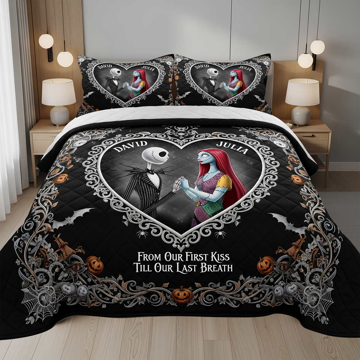 Eternal Love Quilt Bedding Set - Personalized Gifts For Couple 01TOLU150825-Homacus