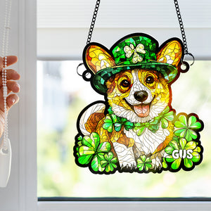 Personalized Gifts For Dog Lover Acrylic Suncatcher Patrick's Day 01XQLU180125-Homacus