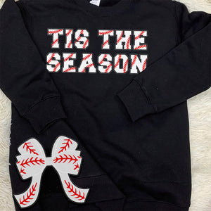 Personalized Gifts For Baseball Lovers Sweatshirt , Embroidered Side Bow 06acqn061124-Homacus