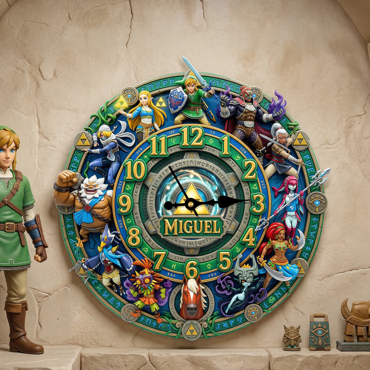 Legendary Fantasy Warriors Acrylic Hanging Wall Clock - Personalized Gifts 05natn130326-Homacus