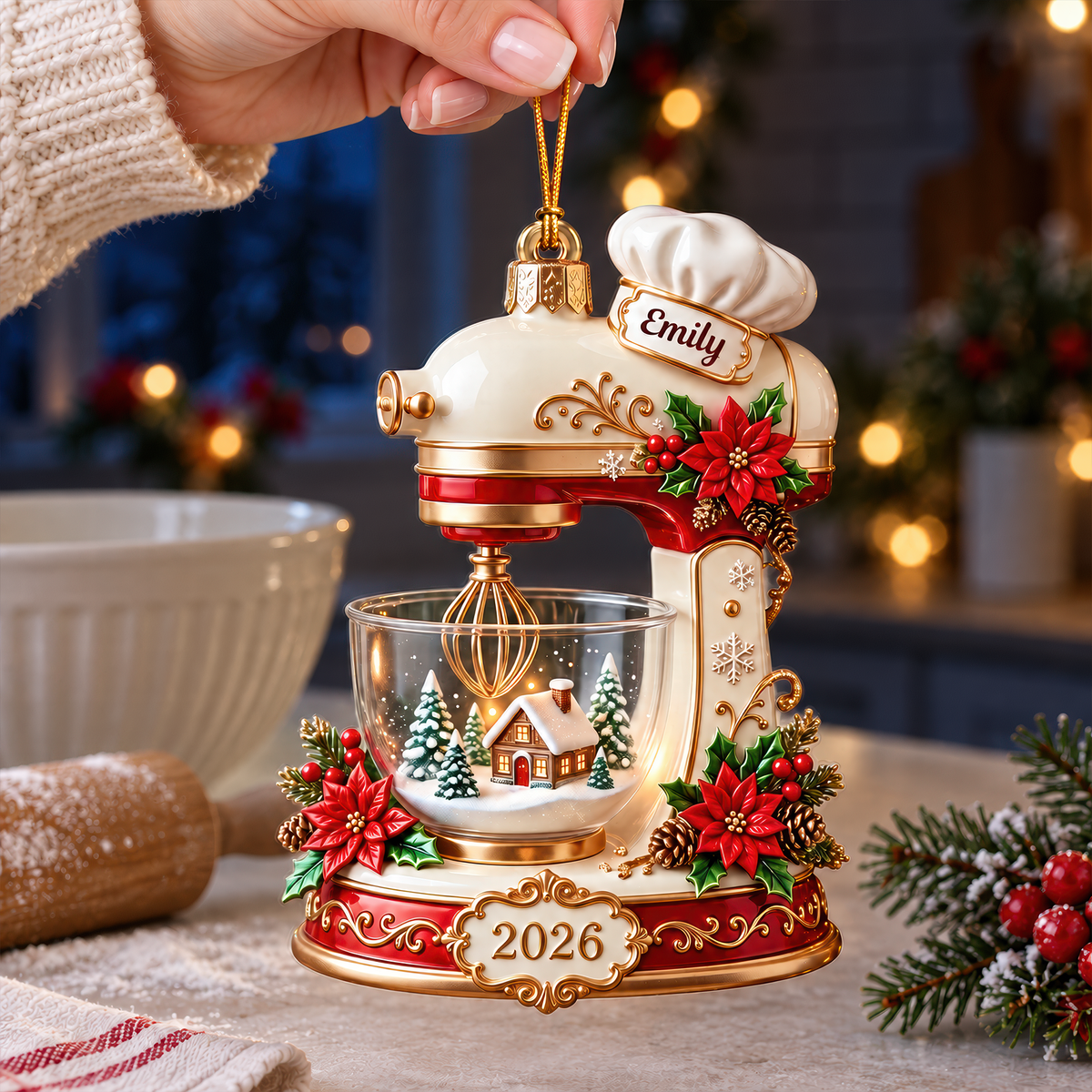 Baking Mixer Christmas Ornament - Personalized Gifts For Baking Lovers 01pgqn141026-Homacus
