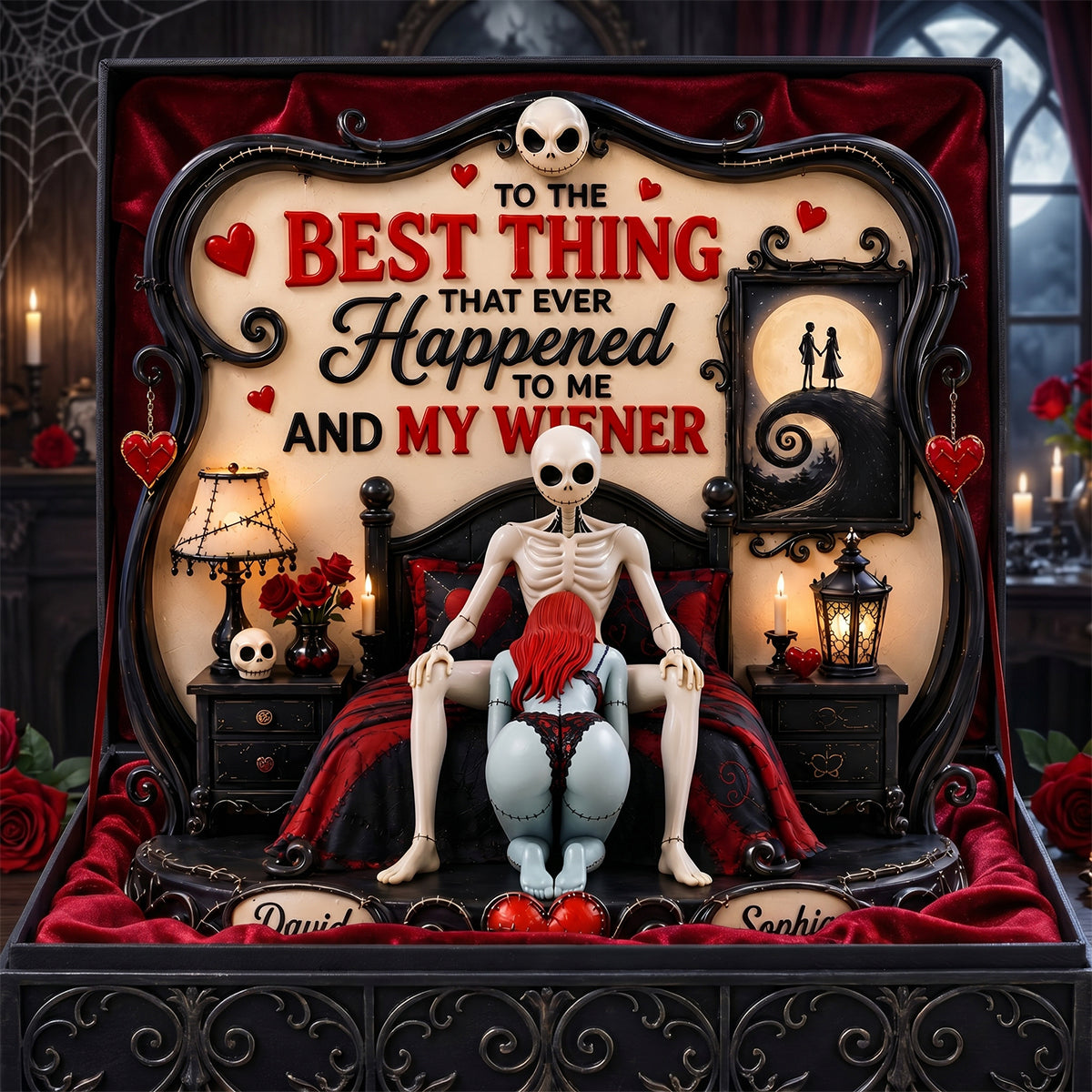 Naughty Spooky Couple Acrylic Plaque - Personalized Gifts For Couple 05tydh260526-Homacus
