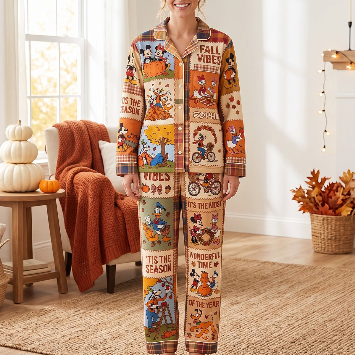 Beloved Autumn Pajama Set - Personalized Gifts 05QHTN250826