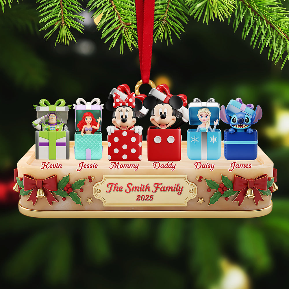 Family Custom Shape Acrylic Christmas Ornament, Personalized Gifts For Family 03hyta041125-Homacus