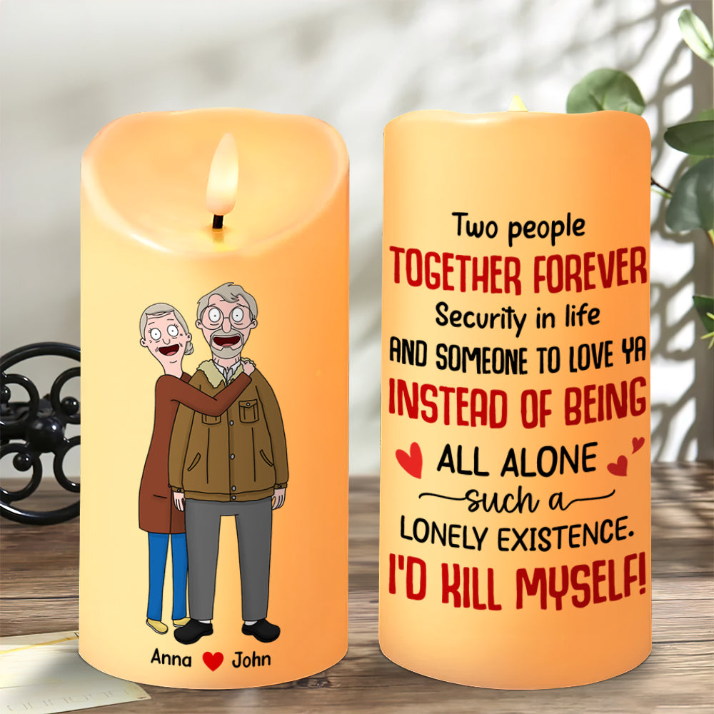 Personalized Gifts For Couple LED Candle 04xqtn241224hg Two People Together Forever-Homacus