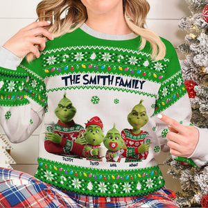 Personalized Gifts For Family Christmas Ugly Sweater 04natn230825-Homacus