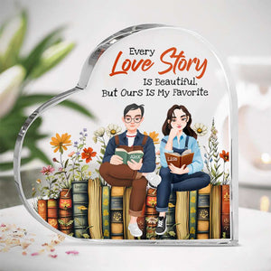 Personalized Gifts For Couple Heart Shaped Acrylic Plaque, Love Story Is Beautiful But Ours Is My Favorite 05TGMH051224PA-Homacus