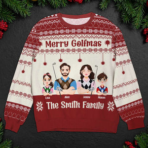 Personalized Christmas Gifts For Family Lover Golf Sweatshirt Ugly 03XQMH181024PA-Homacus