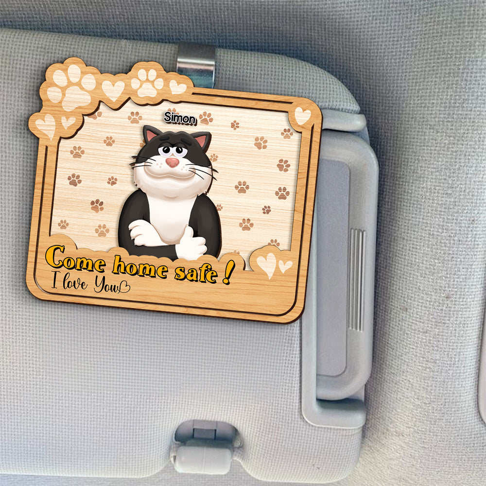 Personalized Car Visor Clip For Parents - Come Home Safe Reminder 01KALU200225PA-Homacus