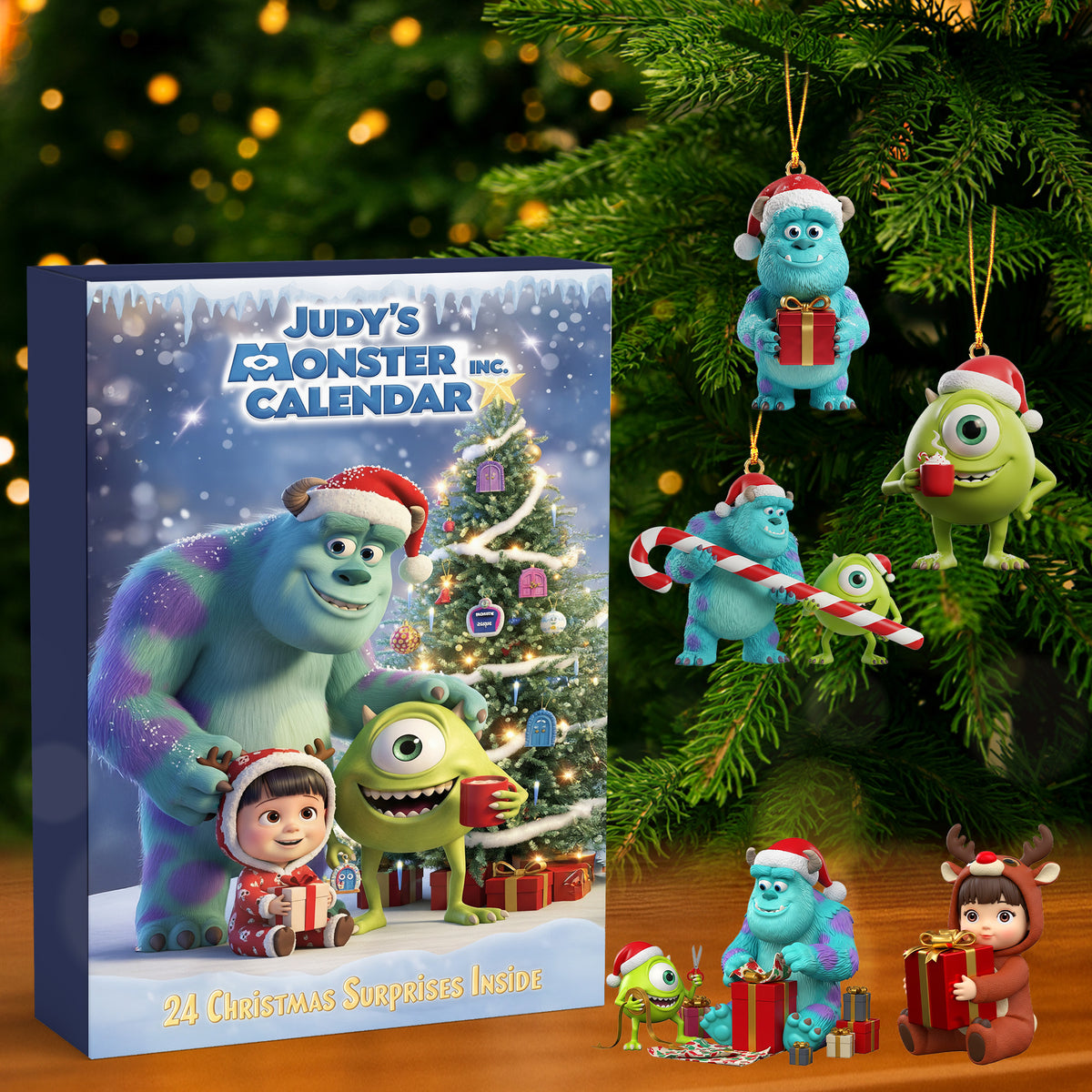 Cute Creature Christmas Advent Calendar Blind Box – Personalized Gifts 02pgmg121125-Homacus