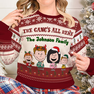 Personalized Gifts For Family Christmas Ugly Sweater 03KALU160924HG-Homacus