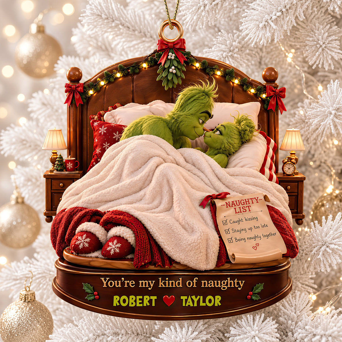 Furry Naughty Couples Acrylic Ornament - Personalized Christmas Gifts For Couples 03ttdt160926-Homacus