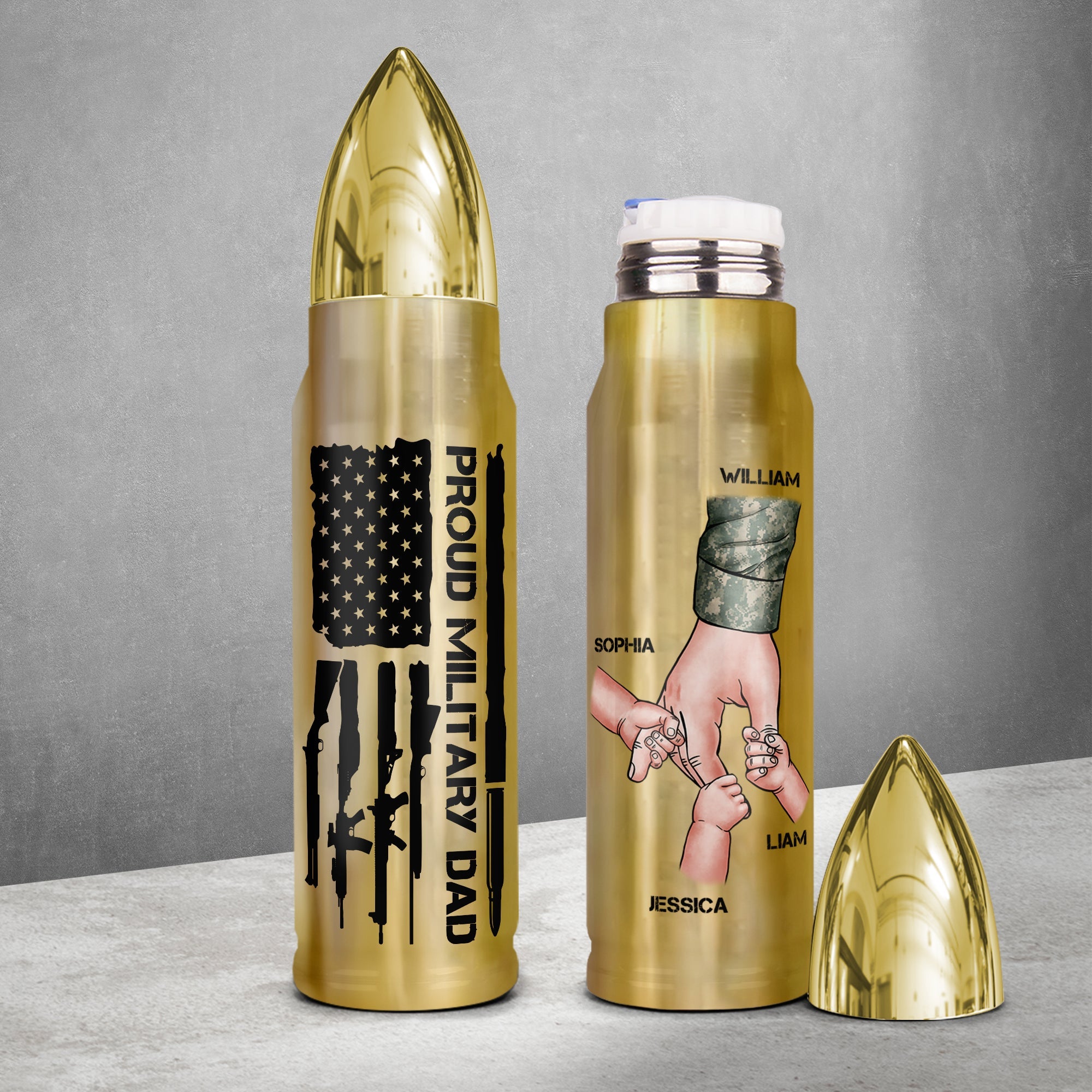 Personalized Gifts For Dad Bullet Tumbler 05hupu140524 American Fist Bump-Homacus