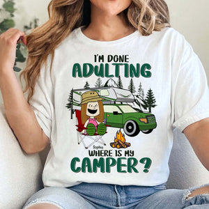 Personalized Gifts For Campers Shirt, Wanderlust Escape From Adulting 02qhtn160125pa-Homacus