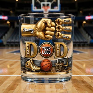 Sport Lover Dad 11oz Round Glass - Personalized Gifts For Father's Day Glass 03NAQN010626-Homacus