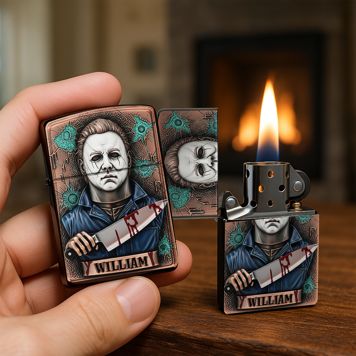 Creepy Characters Lighter - Personalized Halloween Gifts-Homacus