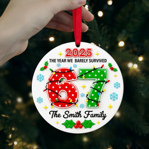 Family Survival Year Ceramic Ornament - Personalized Gift For Family 02HULU191125-Homacus