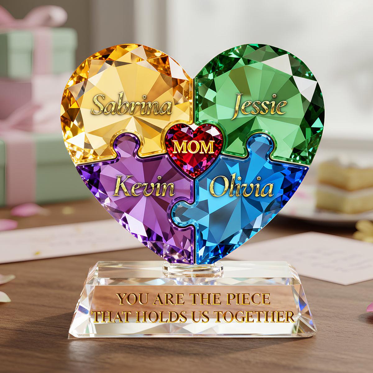 Puzzle Pieces Acrylic Plaque - Personalized Gifts For Mother's Day 02hyta030226-Homacus