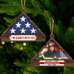 Personalized Christmas Memorial Ornament For Hero, Folded Flag 01qhqn241024-Homacus