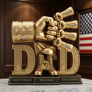 Veteran Dad’s Guiding Hand Acrylic Plaque - Personalized Gifts For Dad 02NAQN190526-Homacus
