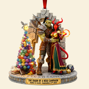 Monster & Devil Newlywed Couple Acrylic Ornament, Personalized Gifts For Couple 08qhqn191125-Homacus