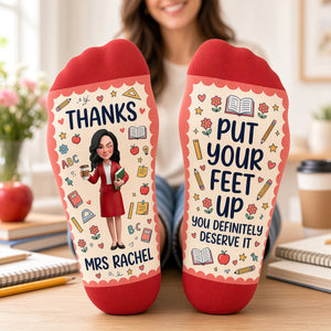 Teacher Appreciation Socks - Personalized Gifts For Teachers 04nadt210926-Homacus