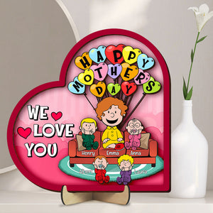 Personalized Gifts For Moms 2 Layers Wood Sign Sweet Heartstrings 03TOLU070125HH-Homacus