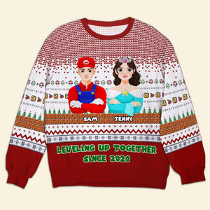 Personalized Christmas Gifts For Couple Ugly Sweater 01KAMH181024PA-Homacus