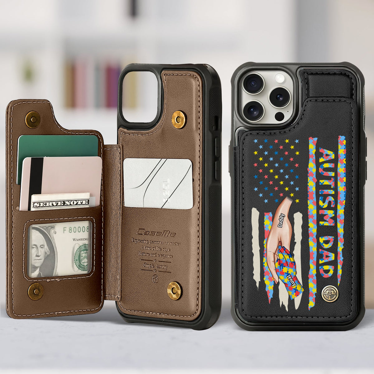 Personalized Gifts For Autism Parents Leather Flip Wallet Phone Case 02tgtn220225tm-Homacus